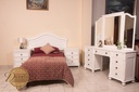Recámara Boiserie Queen Blanca 5 pzs