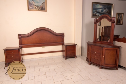 Recámara Boiserie Sin Chapa King Size 5 pzs
