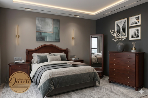 Recámara Boiserie Jr Queen Size 5 pzs
